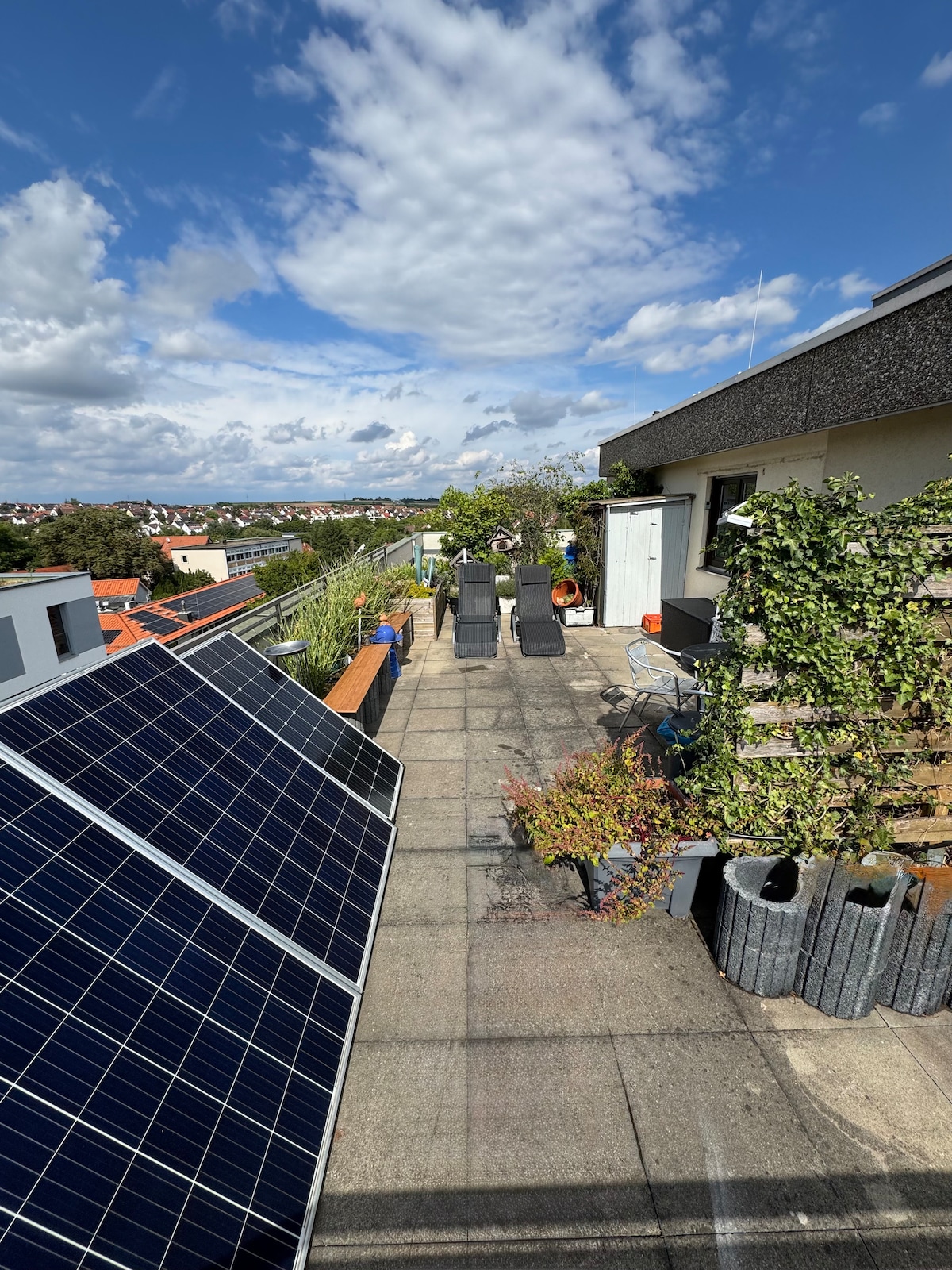 Dachterrasse & Aussicht – Sunset Suite Ditzingen 4