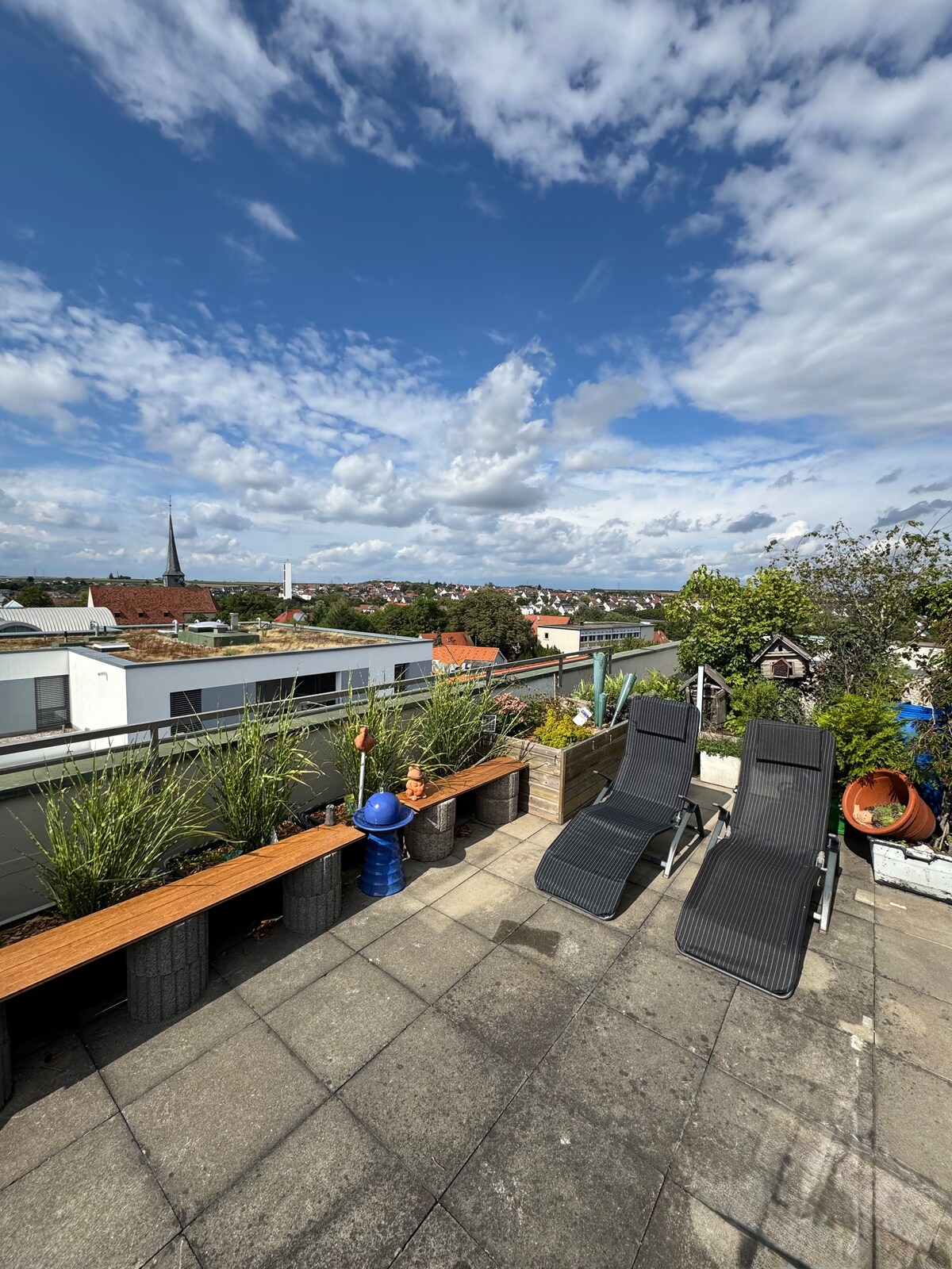 Dachterrasse & Aussicht – Sunset Suite Ditzingen 6